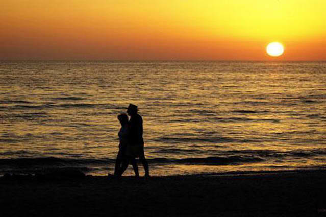 Beautiful sunset honeymoon at Tranquility Bay Resort, Ambergris Caye, Belize