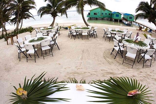 Destination Weddings at Our beach, Tranquility Bay Resort, Ambergris Caye, Belize